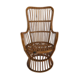 Rattan chair by Dal Vera, Italy 1950