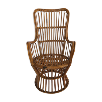 Rattan chair by Dal Vera, Italy 1950
