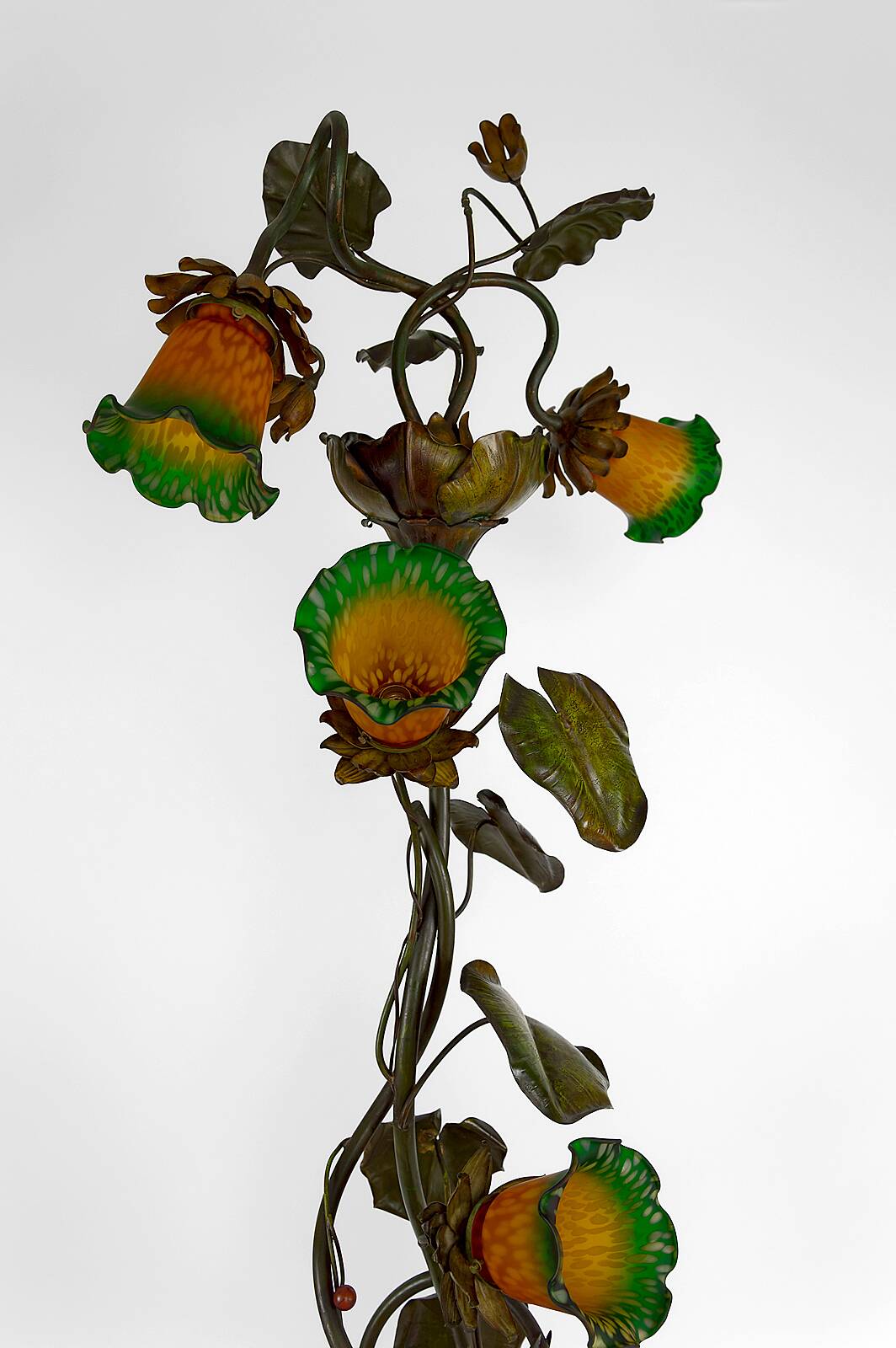 Japanese-style Heron floor lamp, Art Nouveau, France, circa 1900