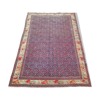 Ancien tapis d'orient fait main sena persan 2,07 x 1,35 m