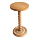 Beaded wood pedestal table