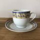 Lot de 3 tasses à café et soucoupes en céramique bleue et jaune
