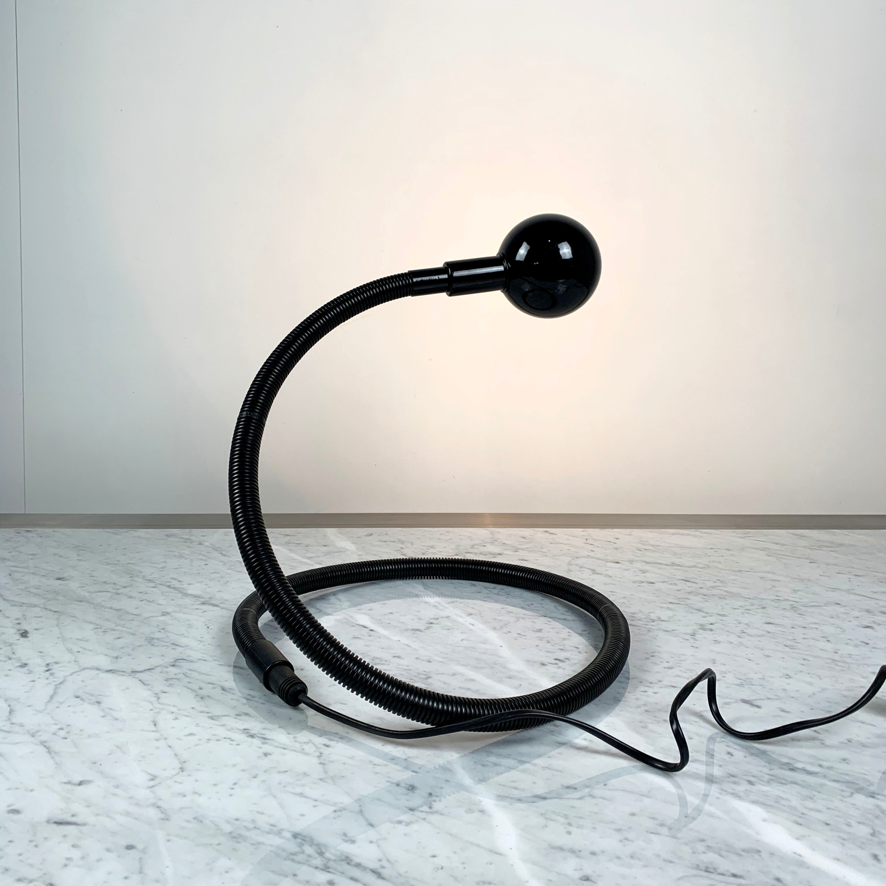 Black "Heby" Table Lamp Adjustable by Isao Hosoe for Valenti, 1970