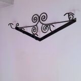 Art Deco wrought iron coat rack.