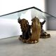 Vintage giltwood mermaid coffee table, 1960s