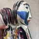 Double ceramic Face Vase