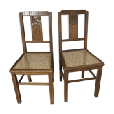 Duo of old chairs art deco style