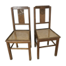 Duo of old chairs art deco style