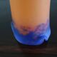Muller Freres Luneville - Tulip Corolla Orange-Violet Marbled Glass