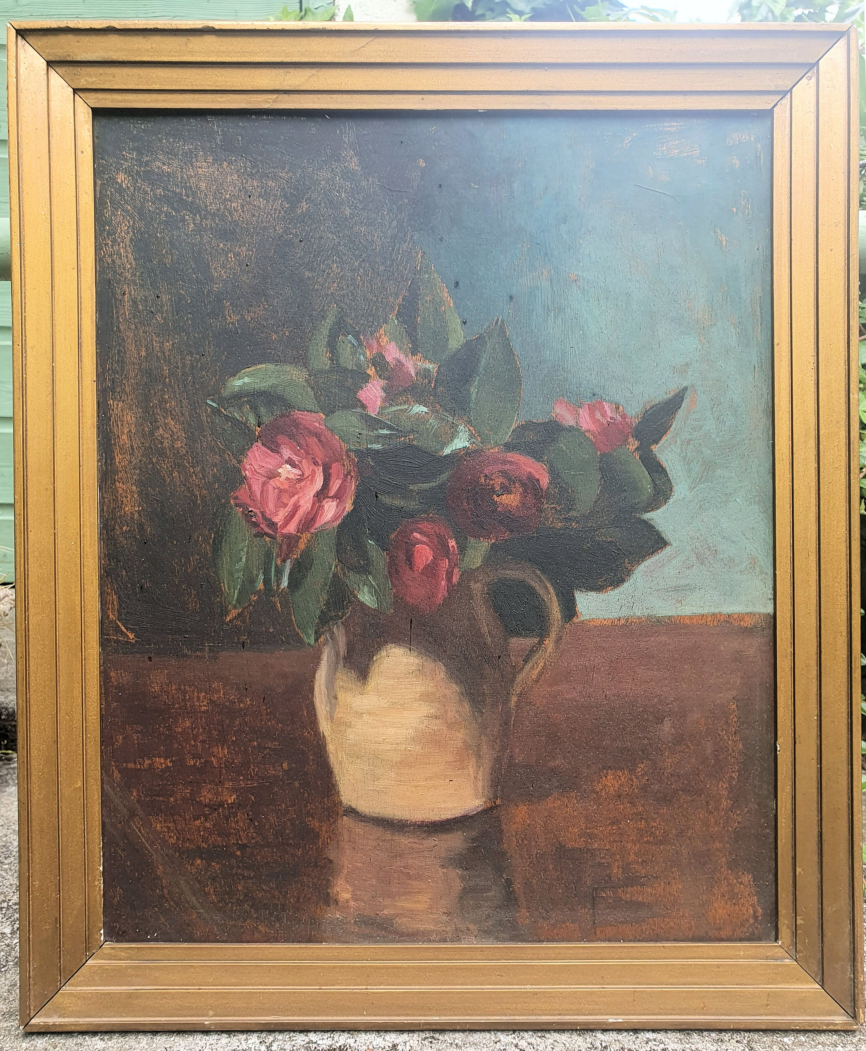 Oil painting bouquet of flowers