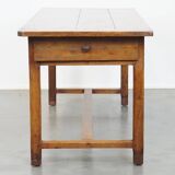 Table à manger française ancienne à 3 tiroirs de la fin du XVIIIe siècle