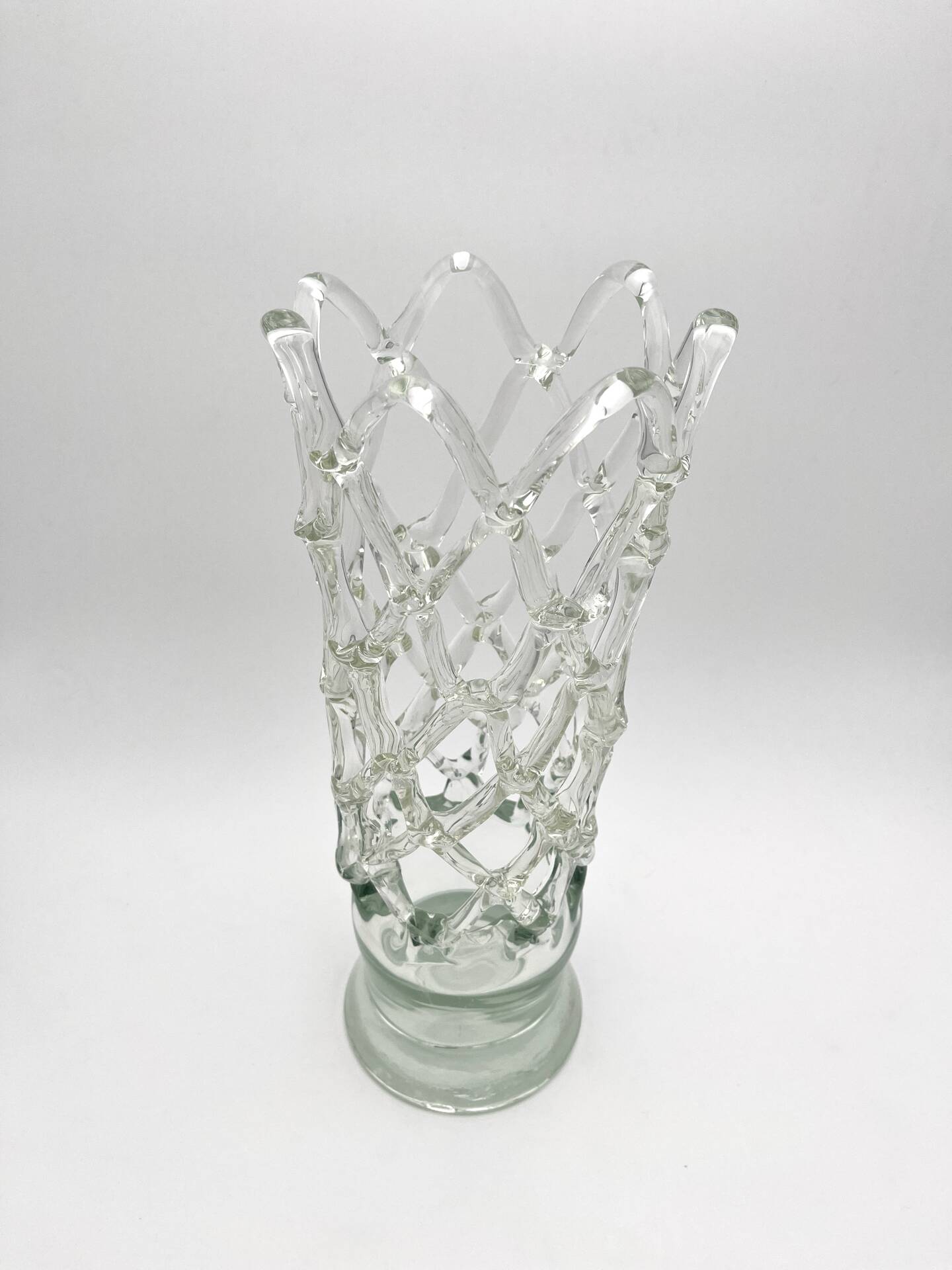 Vase Cage XXL - Murano Crystal Sculptural - 40cm - 1960-70