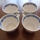 4 Ridgway (Staffordshire) blue "Windsor" English cups