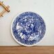 Large white porcelain dish with blue design