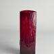 Swedish Red Devil Triangular Glass Vase by Christer Sjögren for Lindshammar