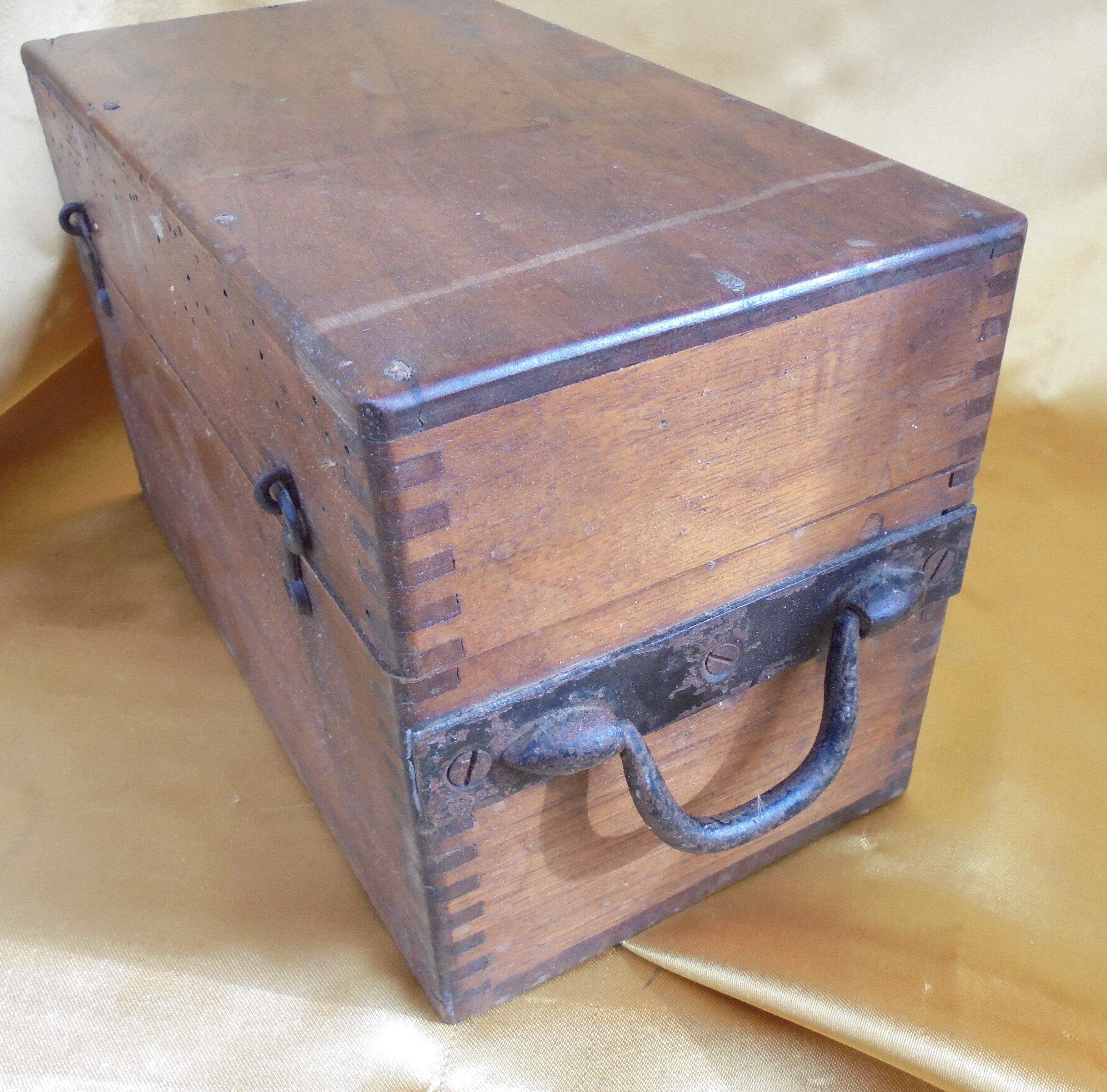 old wooden box walnut