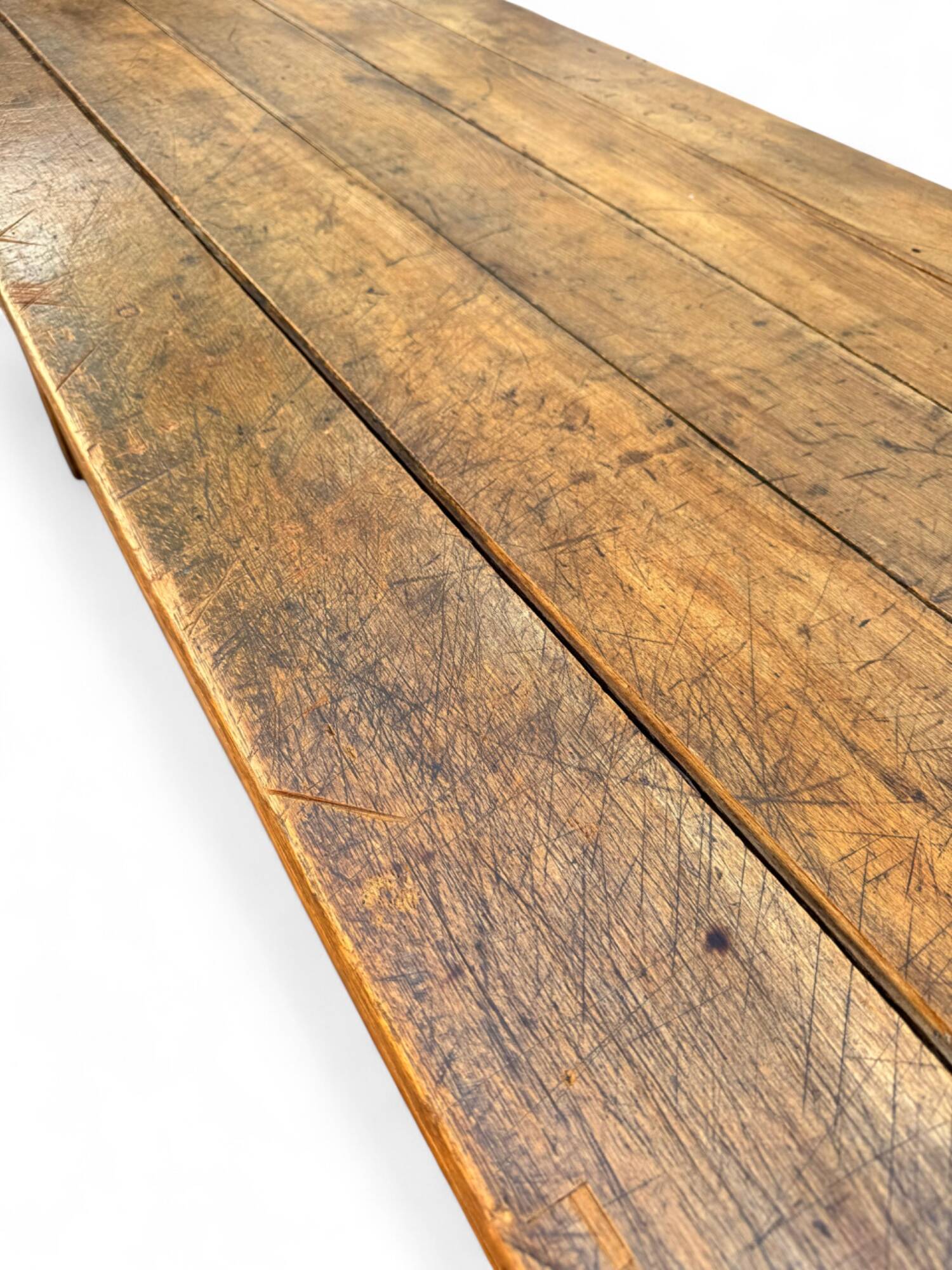 Large beechwood draper's table/counter, circa 1900s