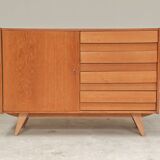 Sideboard U 458 light oak Jiri Jiroutek for Interier Praha 1960