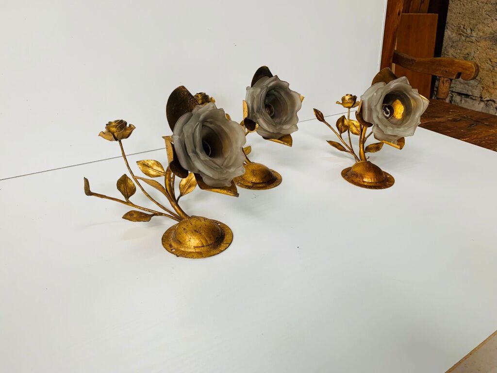 Wall Lamps Wall Lamps Lamp Roses Hollywood Regency Design 50s