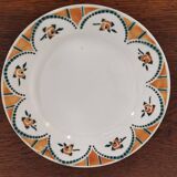 Old round dish on shower stand in art deco earthenware from the 1930s