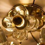 Brass ceiling lamp & flowers Simon & Schelle