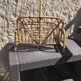 Porte revues rotin vintage