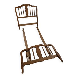Single bed x2 cherry wood style