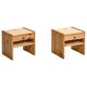 Danish Wall Hanging Bedside Tables in Pine, 1970s/80s, Set of 2