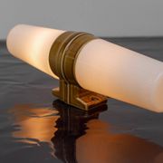 Vintage porcelain bathroom light by Sigvard Bernadotte for Ifö, 1960