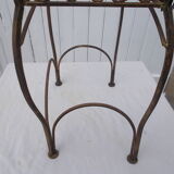 Table d'appoint fer forgé et verre