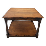 Table basse brutaliste en bois