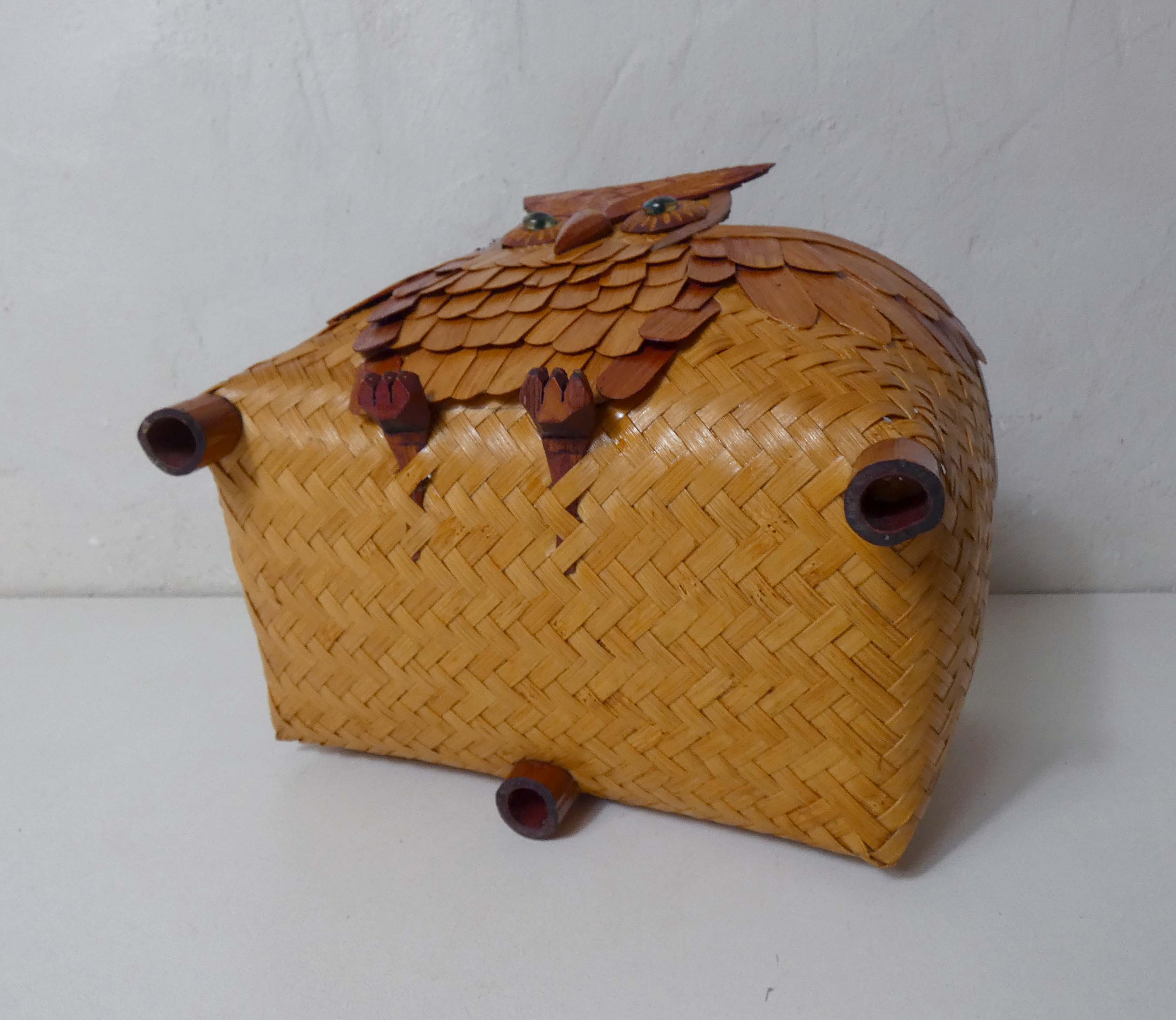 Vintage rattan pot