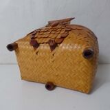 Vintage rattan pot