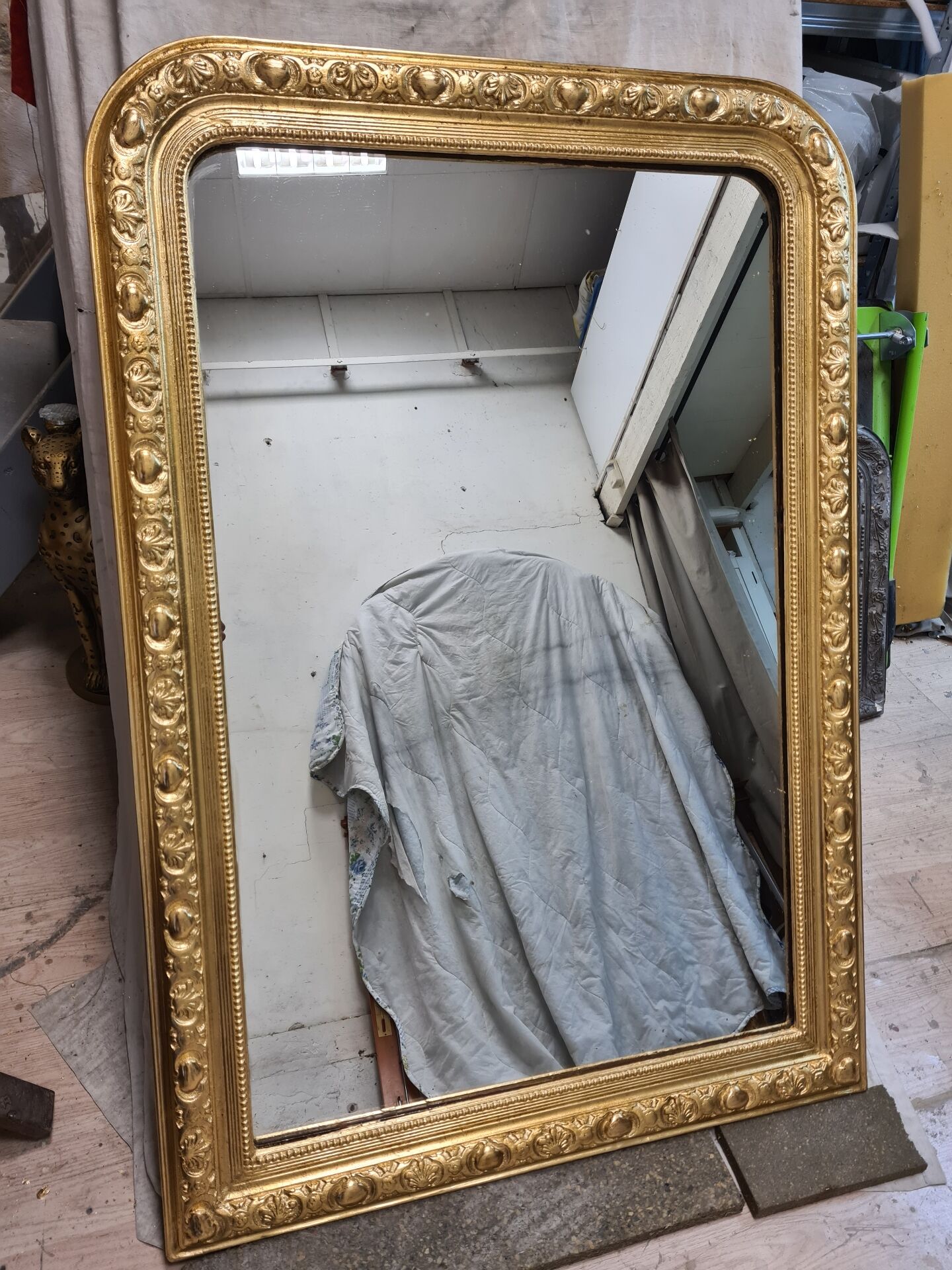 Antique gilded mirror in Louis Philippe style