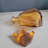 Art Deco liqueur carafe in amber glass