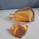 Art Deco liqueur carafe in amber glass
