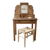 Antique carved oak hairdresser – art deco style