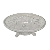 Coupe ancienne sur 3 pieds en verre moulé