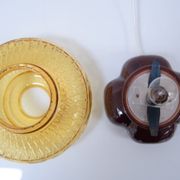 Lampe de table en céramique du milieu du siècle années 1960.