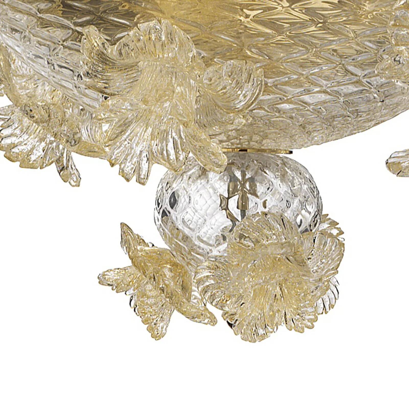 Venetian Floreal Luxury Gold Muarno Glass Chandelier