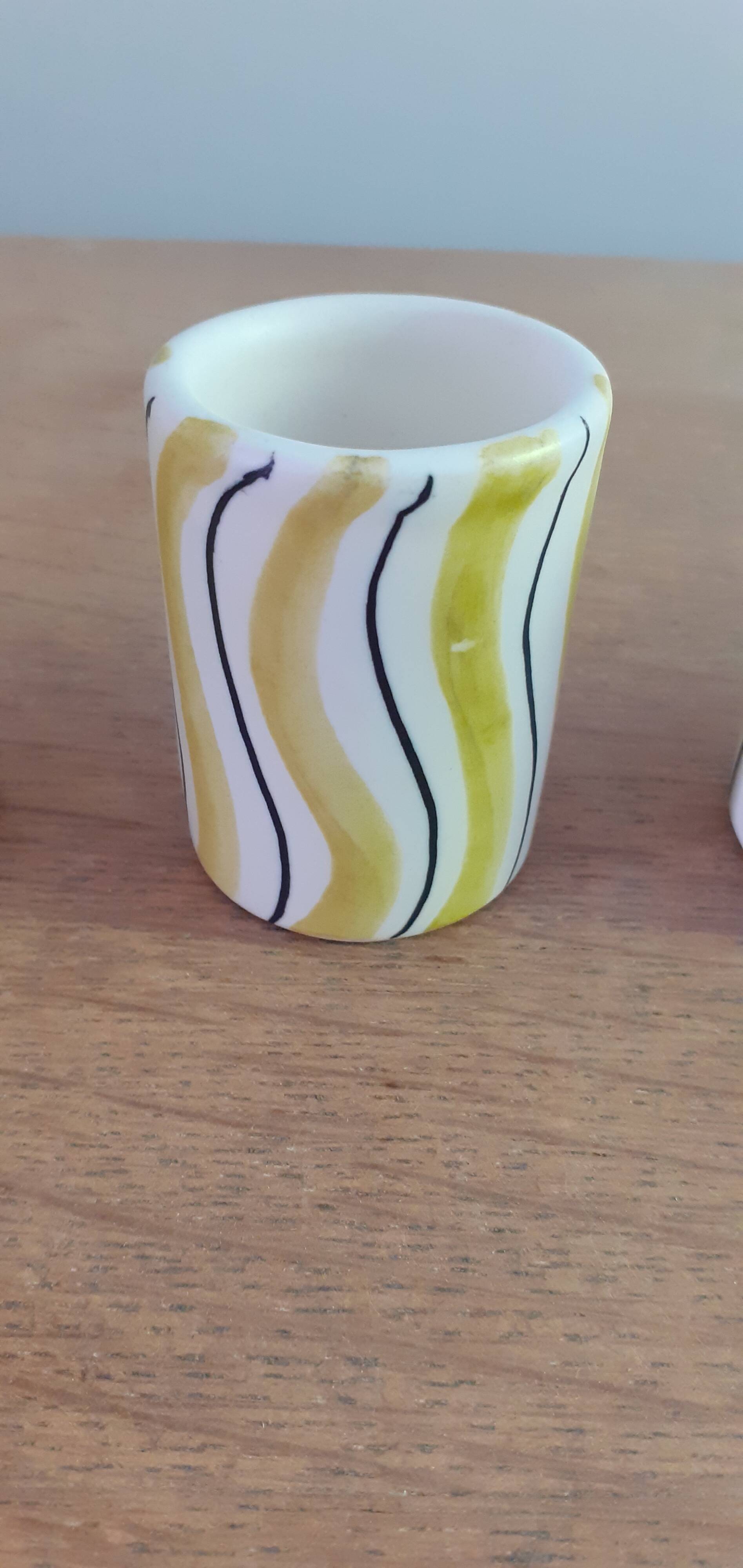 Lots de 6 petits verres en céramique style roger capron