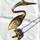 Heron or brass wading bird around the 1960s/1970s