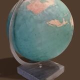 Vintage illuminated glass globe world map - 1940s