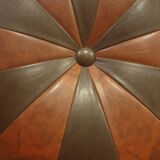 Vintage leather pouf