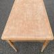 Louis XVI style presidential desk renovated in raw wood 120cm