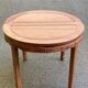 Table à manger ronde extensible décapé en bois massif brut chinois Ming 196