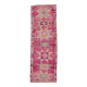 Pink Orange Turkish Runner Rug 100x302Cm