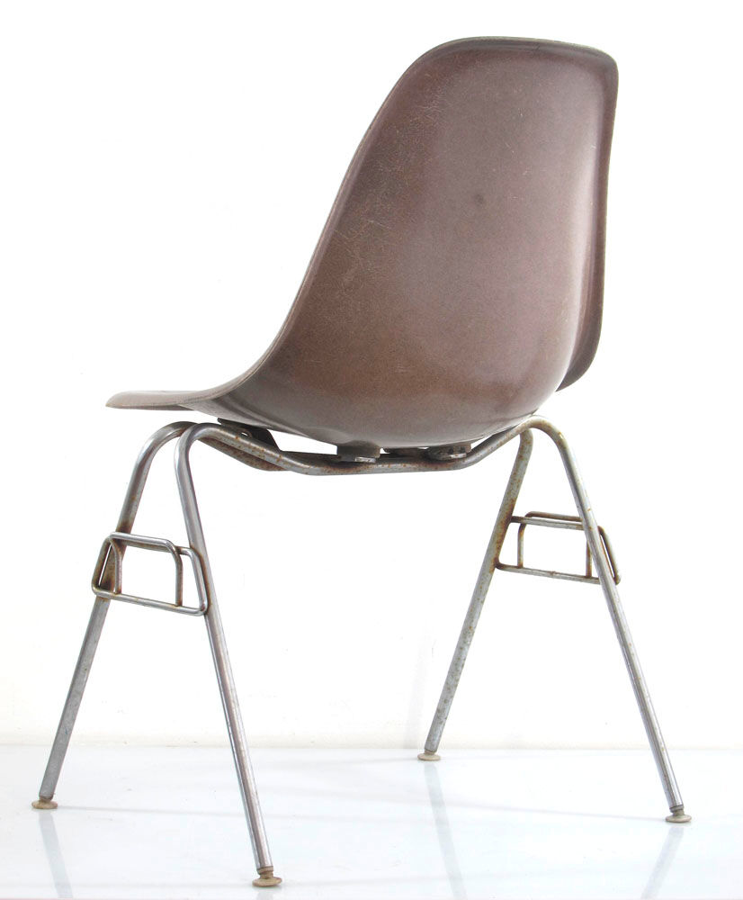 Chaise Eames DSS grise 1954 production vintage Herman Miller
