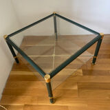 Leather-covered coffee table