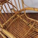 Rocking-chair in balboa and rattan
